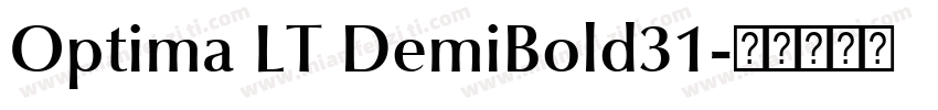 Optima LT DemiBold31字体转换
